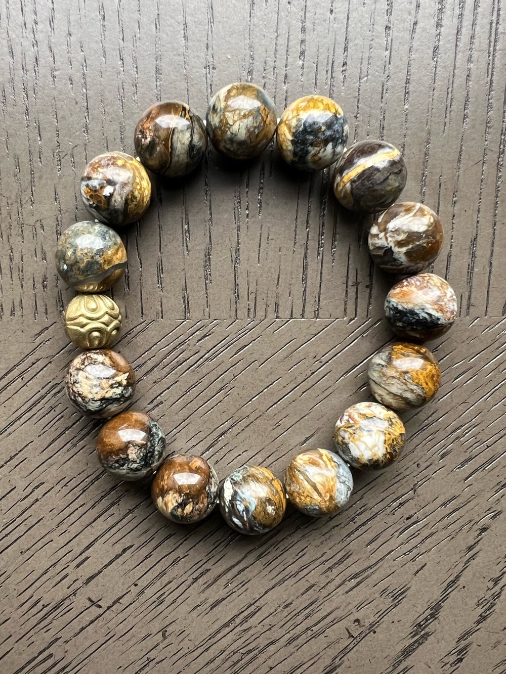 Blue opal with accent bracelet 13-14mm SIZE 7.25โ